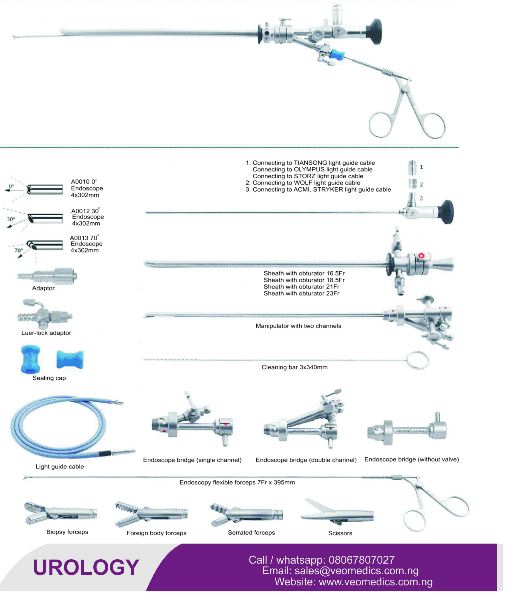 URETHRO-CYSTOCOPY SET (LOCKABLE)